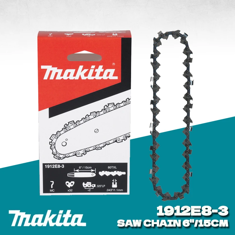 

Цепь бензопилы MAKITA 1912E8-3 150 мм/6 дюймов, сменная направляющая цепи пилы 80TXL для DUC150 UCO29G