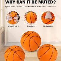 Indoor Silent Basketball Kids Foam Basketball Bouncing No Noise Squeezable Mute Ball Lightweight Sports Toy Ball
