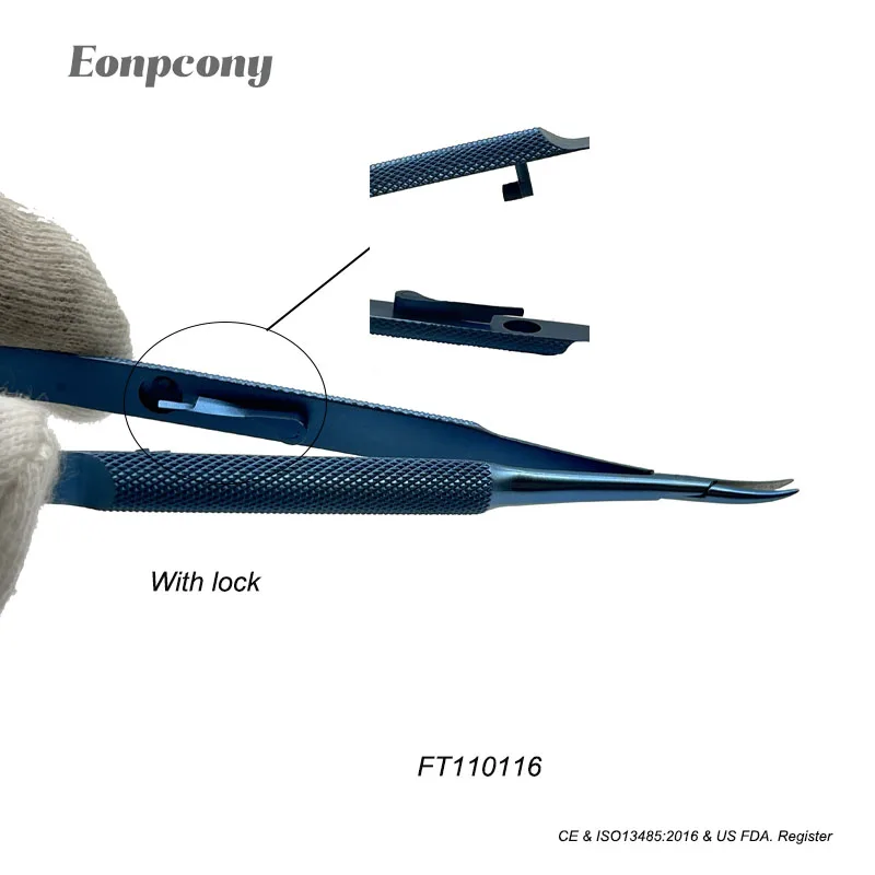 Barraquer Needle Holders Bechart-Sinskey & Troutman Needle Holders Ophthalmology With Lock /Without Lock Straight Curved Tip