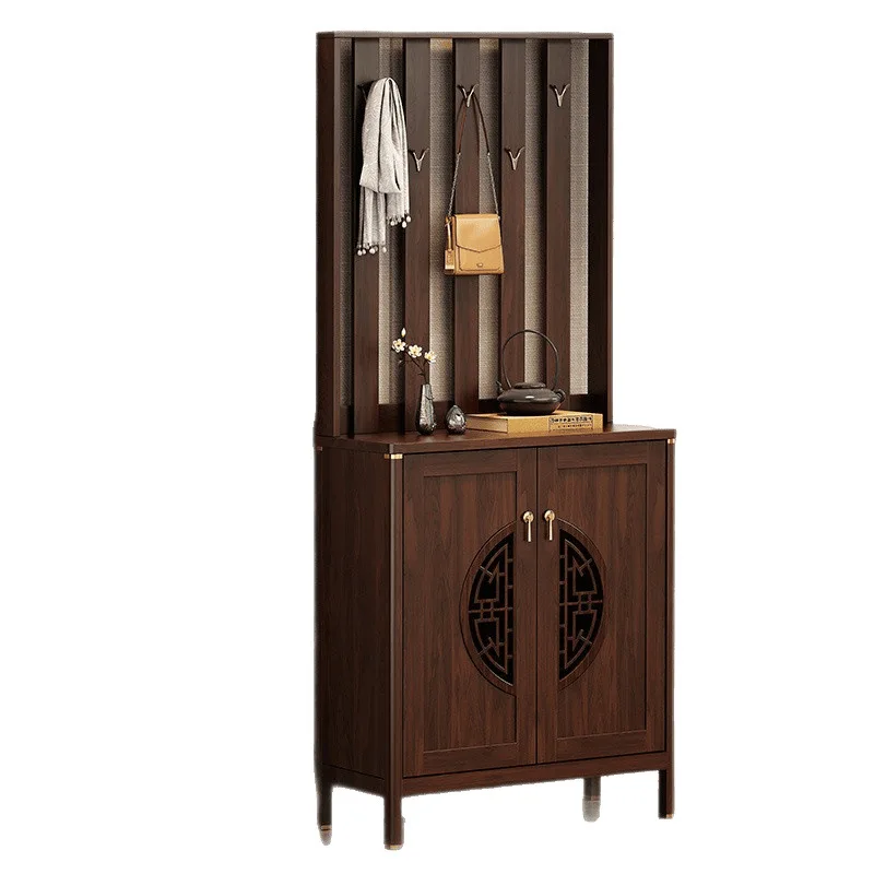 New Chinese style clothes hanger, shoe cabinet, household entrance partition cabinet