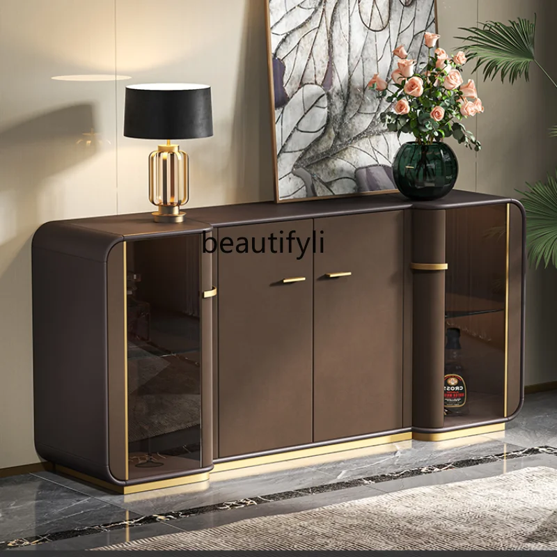 

Light Luxury Sideboard Cabinet Italian Restaurant Locker Fashion Post-Modern Shoe Cabinet Marble Hallway Cabinet