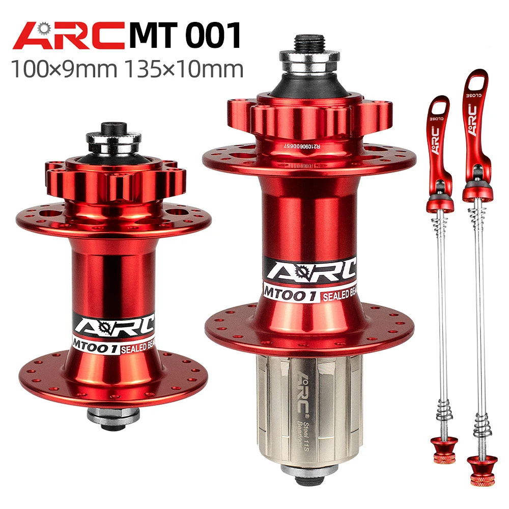 ARC 001 MTB Bicycle Front Rear Hub Mountain Bike DISC Sealed Bearing Hub Quick Release 32 36 Hole For HG 8-12 Speed 100MM/135MM