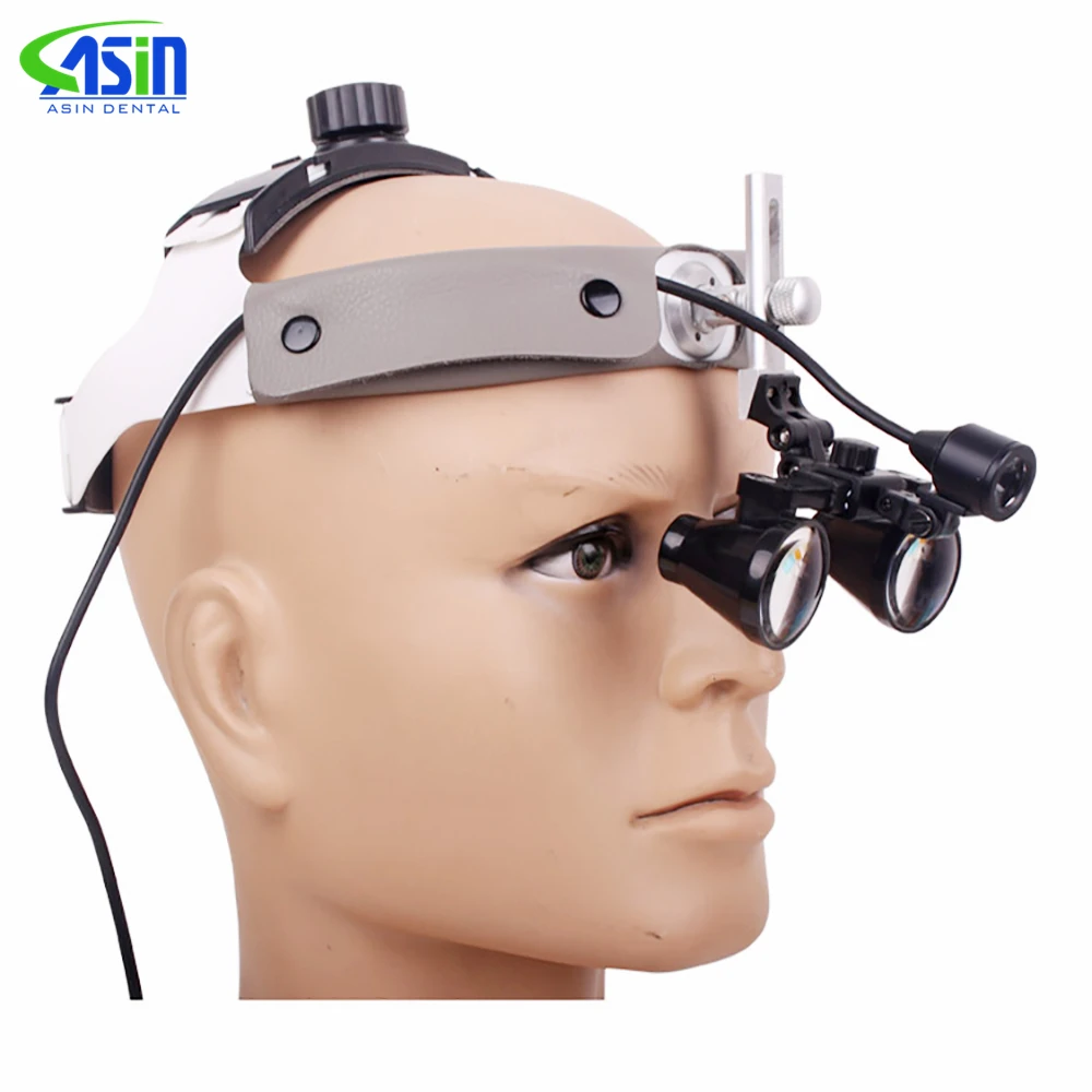 LED 2.5x 3.5x Den tal Eye Loupe Magnifier Glasses Medical Surgical Loupes Den tal Loupes with LED Head Light Lamp