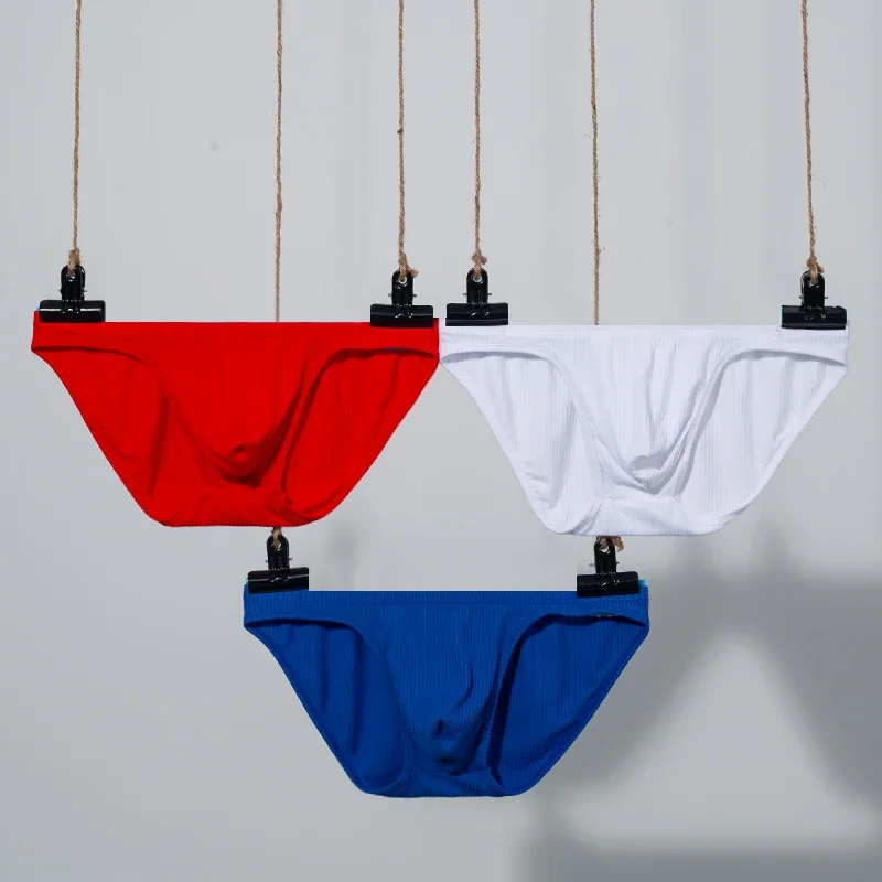 Herren Einfarbige Slips Unterwäsche Atmungsaktive Herren-Slips Komfortable Unterhosen Baumwoll-Panties