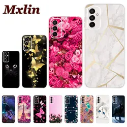 For Samsung Galaxy M23 5G Case Luxury Marble Flower Printing Soft Silicone Phone Cover For Samsung M23 2022 SM-M236B Back Fundas