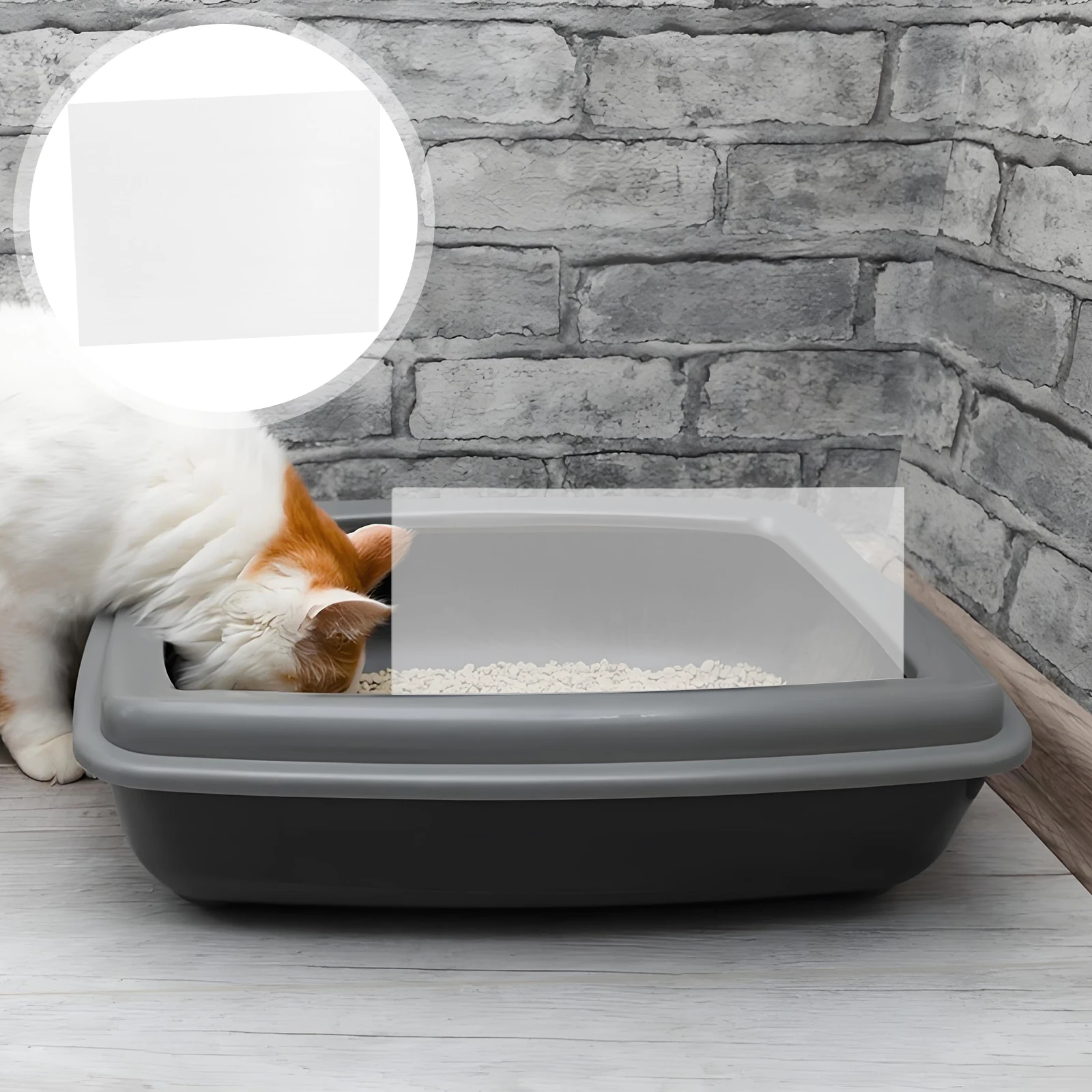 

4pcs Cat Box Splash Shield Pee Guard Thicken Enclosure Durable Guards Large Kitten Litter Pan Transparent Panels Flexible Fit