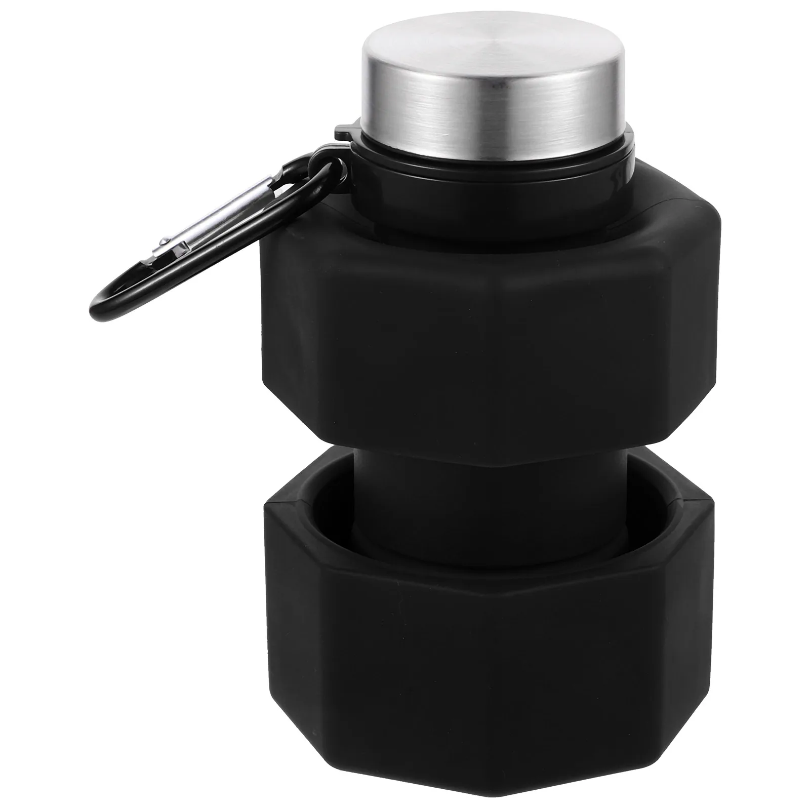 

Creative Shape 500Ml Sports Kettle Portable Stainless Steel Silicone Fitness Gym Running Travel Use Dumbbell Shaped Drinking