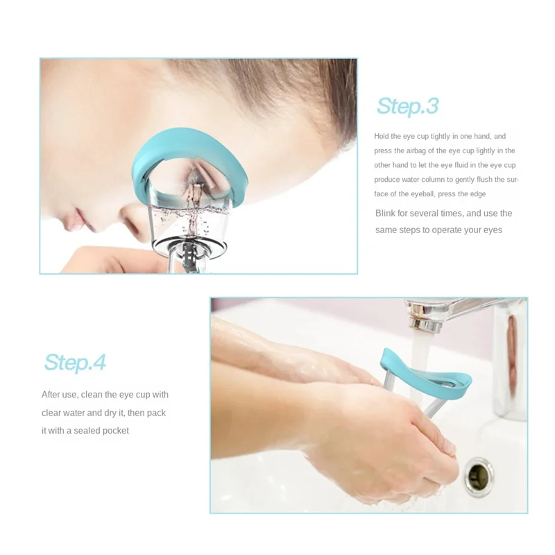 1 PCS Soft Silicone Eye Wash Cups Eyes Cleaner Flushing Rinse Cups Resuable Bath Eyewash Cups