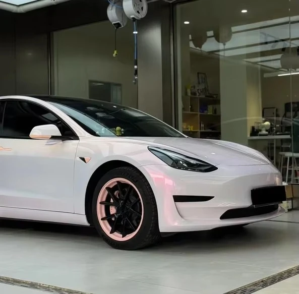 Premium Self-Healing TPU Car Wrap Film in Flower Pink - Soft Gloss Metallic, Scratch & Yellowing Resistant