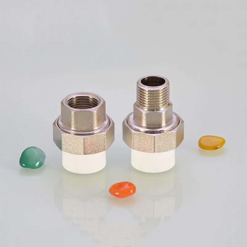 20/25mm PPR unione diritta 1/2 "3/4" femmina maschio filettatura connettore raccordo per tubo dell'acqua giunto adattatore in rame accessori Hot Melt