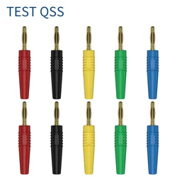 QSS 10PCS 2MM Banana Plug Gold Plated Banana Pin Electrical Connector Accessories  Q.10005