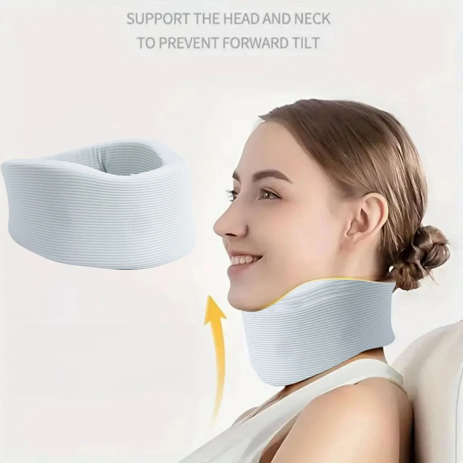 Neck Brace Neck Support Adjustable Neck Support Cervical Sponge Neck Protector for Sleep Neck Brace Breathable Neck Support image 4