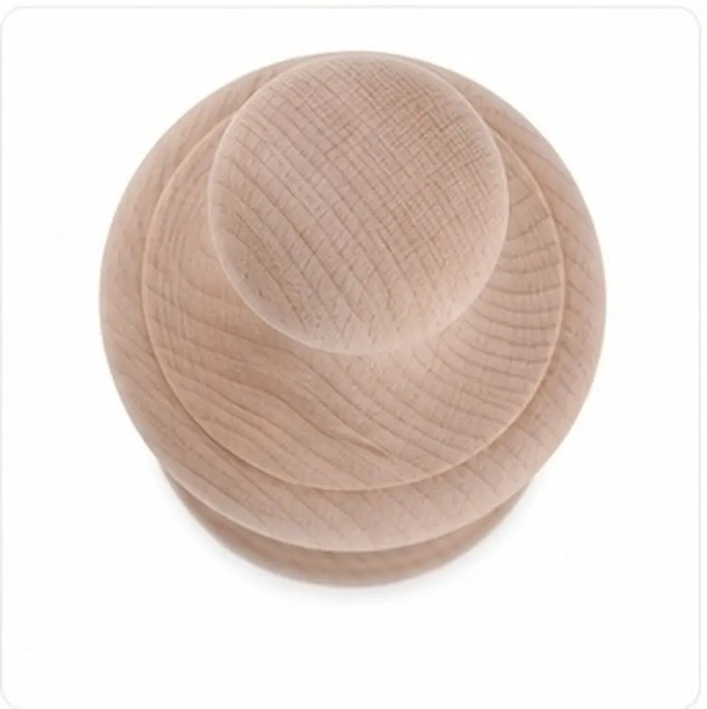 Unfinished Wooden Newel Post Cap 7.9x3.5 Inch for Stair Railing – Decorative Round Column Top Finial