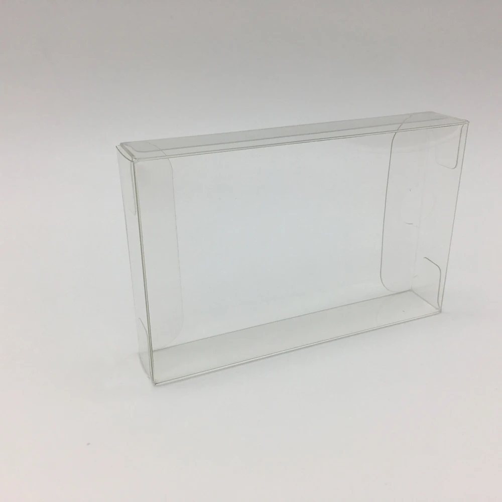 10PCS Clear transparent box for Sega Mega Drive MD EU US version for game card collection   display storage PET protective box