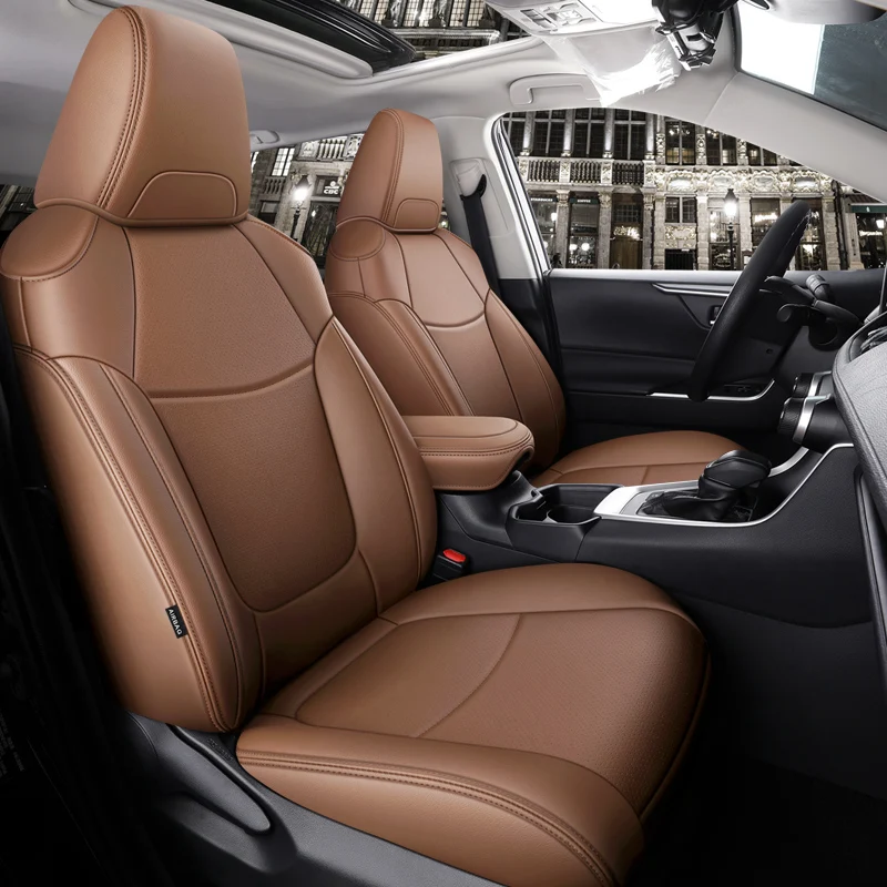 High-end Genuine Leather Car Seat Covers for Toyota RAV4 Levin Avalon IZOA Custom-made with Original Car Texture Full Coverage
