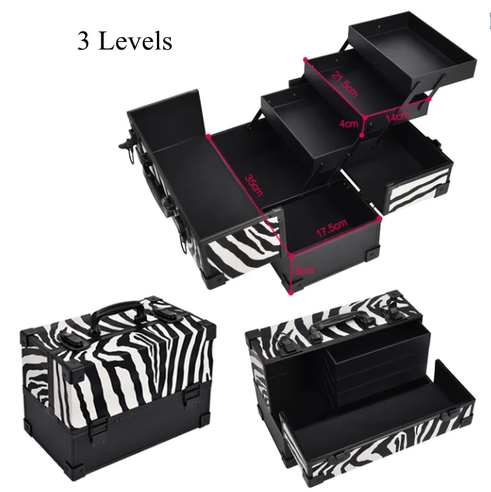 Women Multilayer Cosmetic Bag Makeup Suitcase Cosmetic Tattoos Nail Art Tool Suitcase Make Up Organizer Box Beauty Salon Case