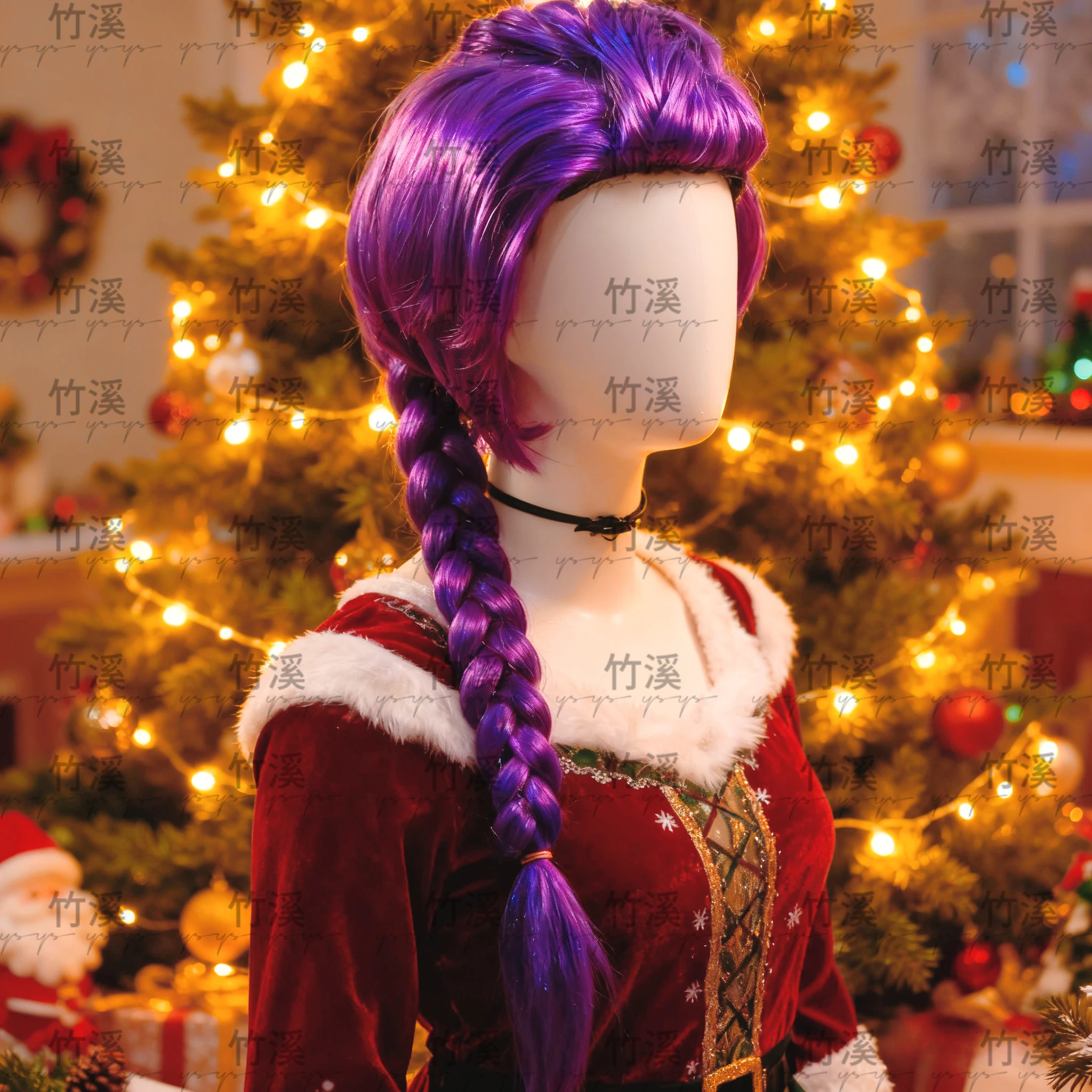 باروكات الهالوين للأطفال من KPOP Witch Hunt، ضفائر أنمي أرجوانية للعب الأدوار، أزياء وإكسسوارات الحفلات الغريبة #1