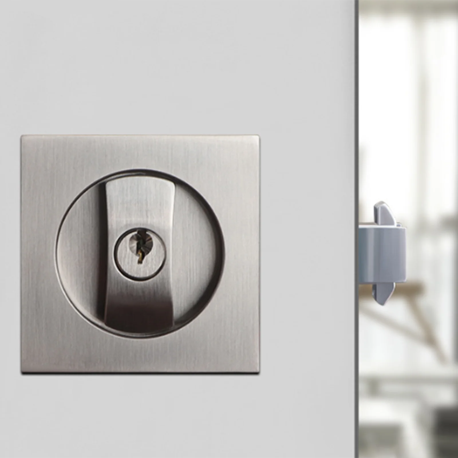 

Beautiful Mortice Door Lock Square Door Lock Sliding Door Latch Square 450g Bathroom Door Lock Black Embedded Balconies