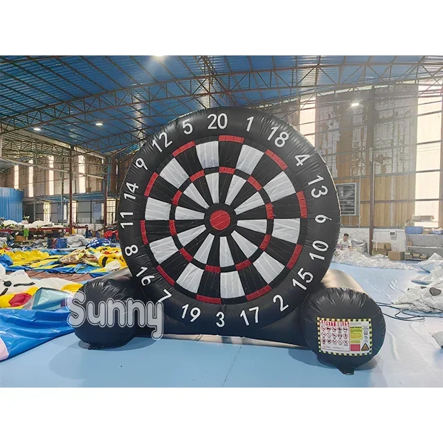 

Outdoor 10ft Inflatable Darts Game Football Dart Board Football Shooting Goal