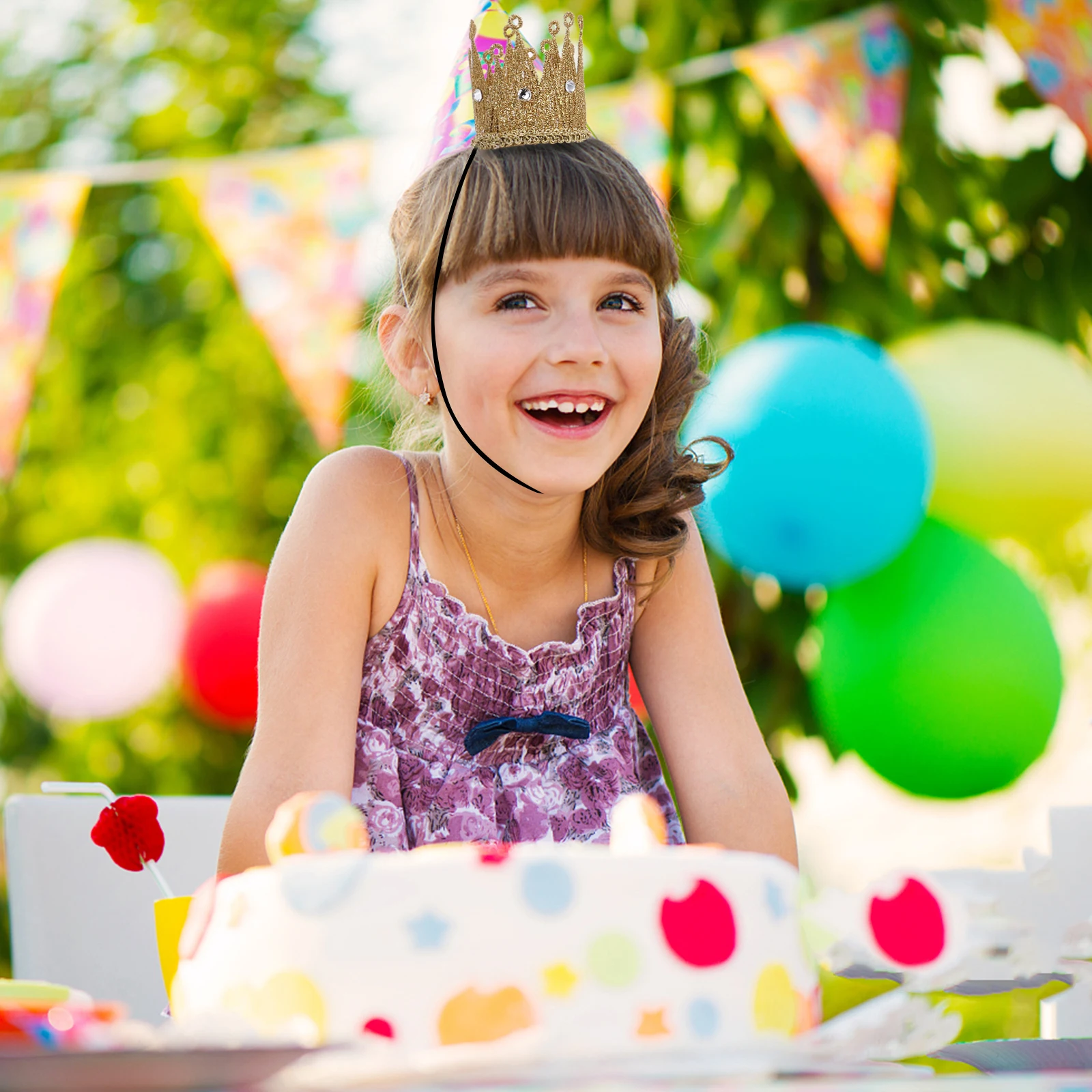 

2Pcs Children Headdress Kids Headwear Baby Crown Birthday Party Accessories Girl Hair Hoop Portable Brightness