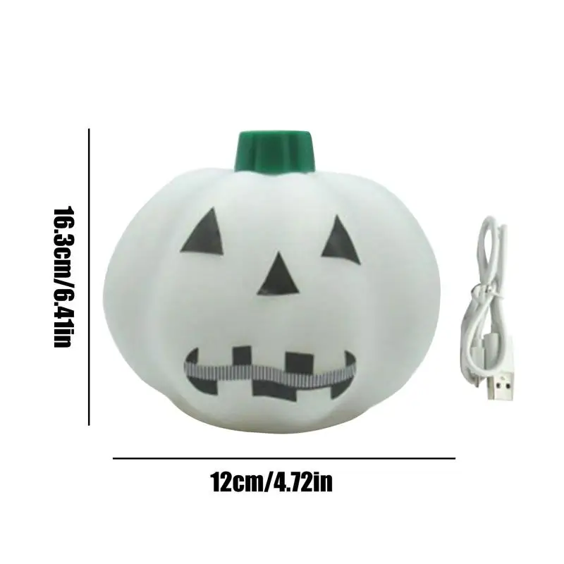 Zucca Silicone NightLight Halloween Holiday Atmosphere Lights lampada da tavolo ricaricabile puntelli colorati decorazione della casa regalo per bambini