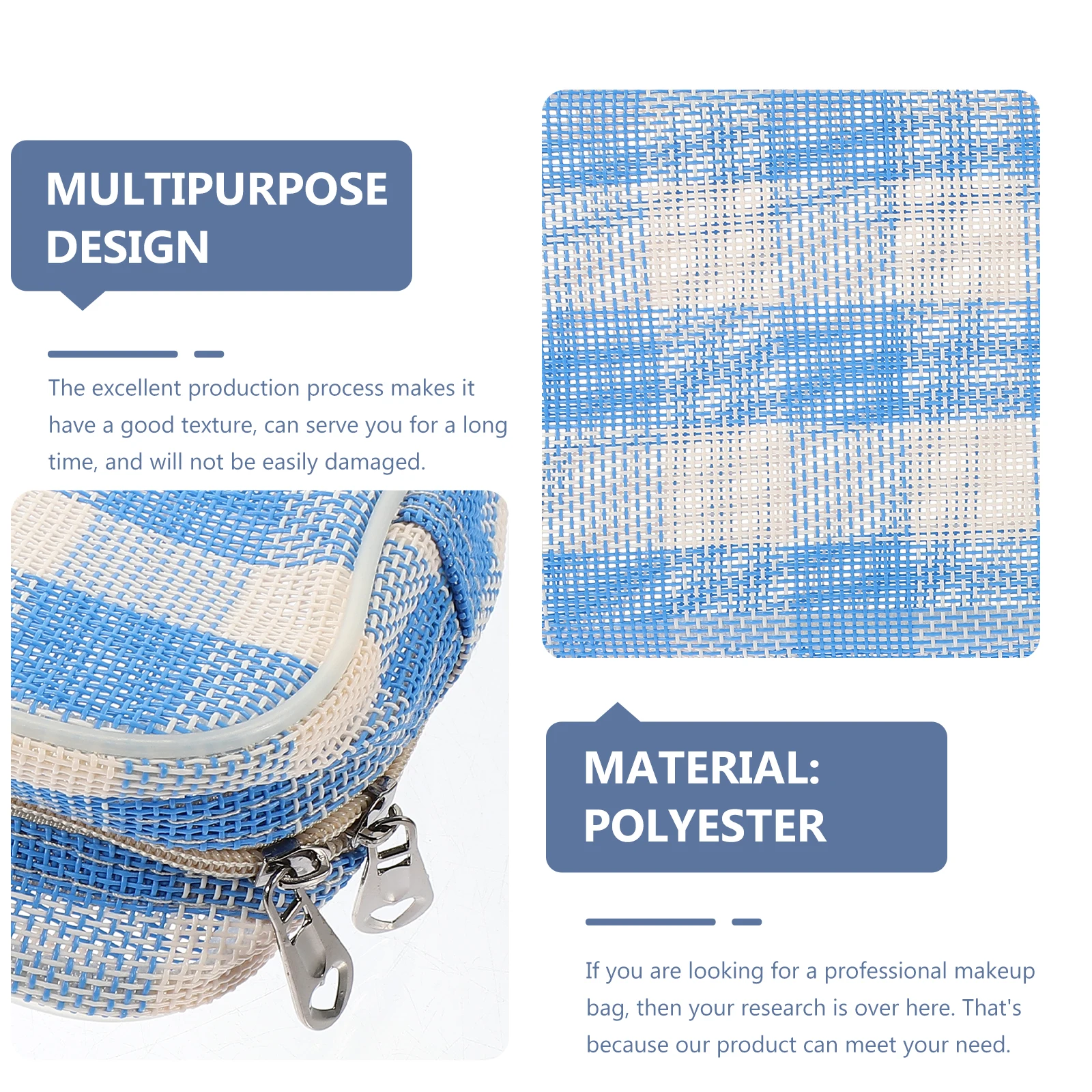 

3 Pcs Makeup Bag Digital ganizer Vanity Pouches Small Makeup Bag Portable Toiletry Bags Women Storage Zippered
