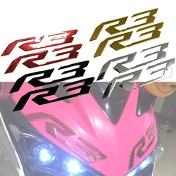 Motorcycle 3D Emblem Badge Decal Tank Wheel R3 Sticker Soft Reflective Decal For Yamaha YZF-R3 YZFR3 YZF R3