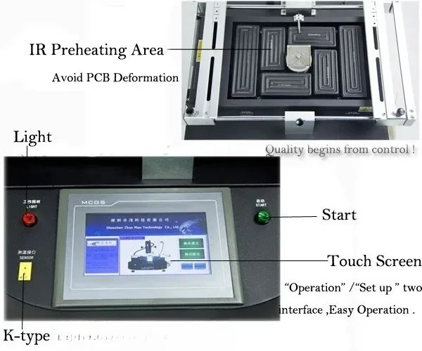 Stasiun Rework BGA Seamark ZM Low Cost ZM-R5830, Stasiun Rework BGA, Stasiun Solder SMT SMD, Mesin Perbaikan
