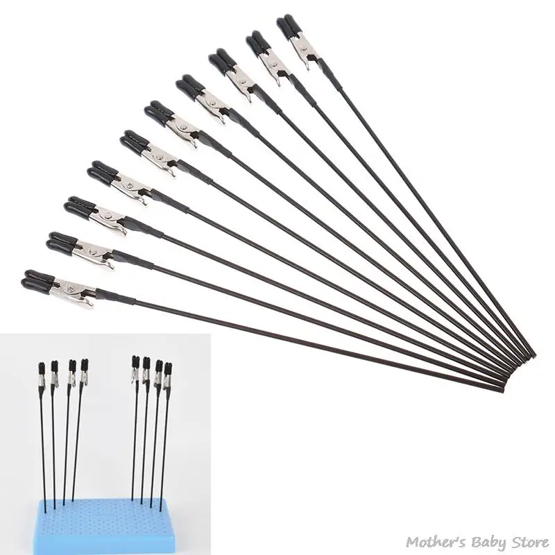 10 teile/satz Metall Modell Mal werkzeuge Clips Airbrush Alligator Klemme neue Farbclip 19*2,0 cm