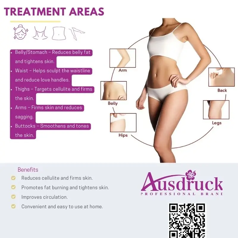 آلة تشكيل الجسم والتخسيس المضادة للسيلوليت للبطن والخصر والساق والذراع وتقليل الدهون والعناية بالبشرة مع العلاج المكركرنت