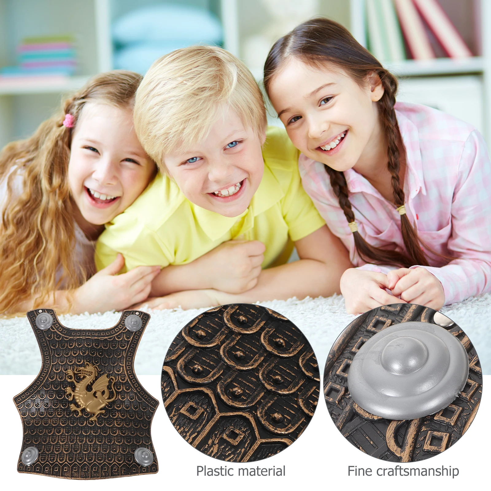 

1pc Breastplate Shield Kids Toy Armors Play Vest for Boys 8-12 Children's Costume Party Supplies Toddler Playset