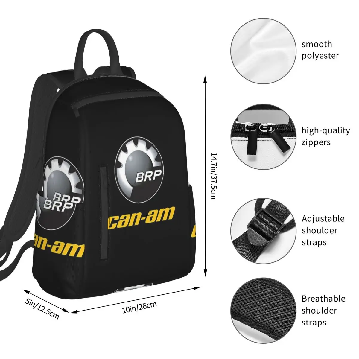 Can-Am BRP Motorcycle Backpack Student BookBag Kids School Bag Computer Shoulder Bags Boys Girls