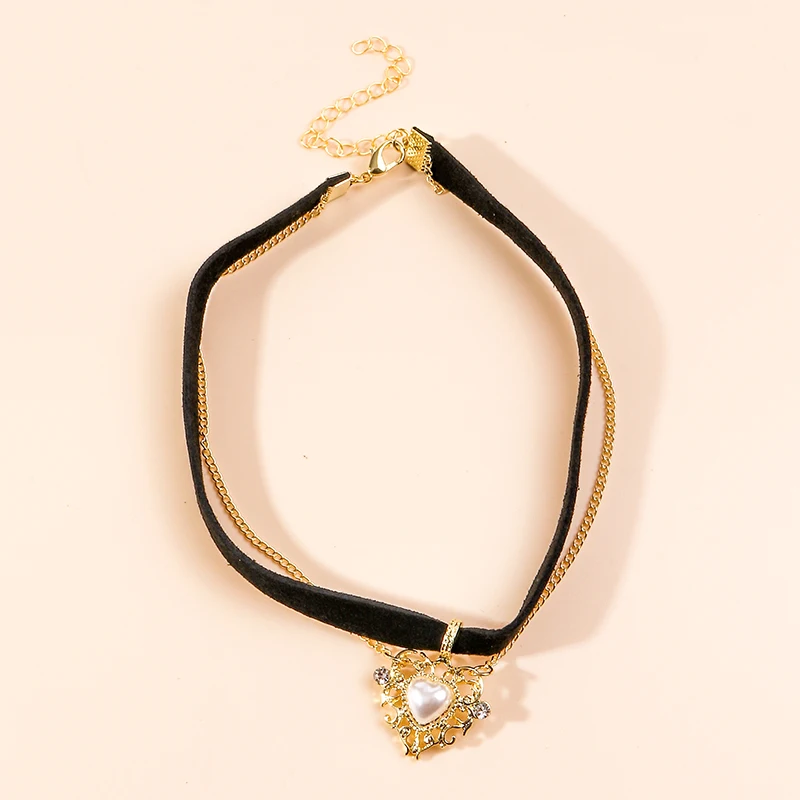 Aihua Heißer Verkauf Nettes Mädchen Schwarz Samt Spitze Schmetterling Blume Choker Halskette Sexy Loli JK Student Schlüsselbein Hals Kette Schmuck – Detail 32
