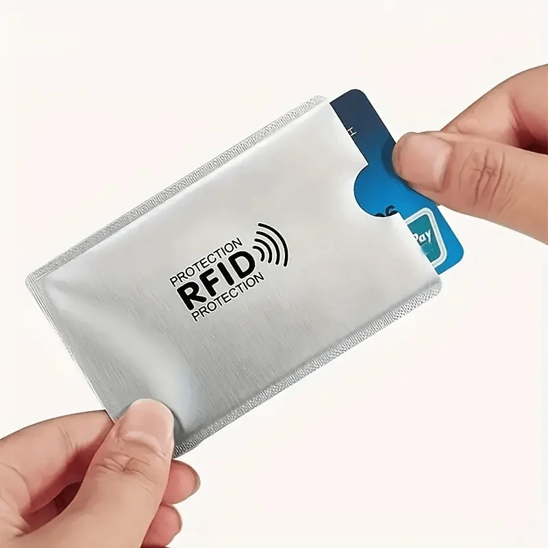 6 قطع من أكمام بطاقات حجب RFID - مقاومة للسرقة، ومعرف حماية NFC وبطاقة الائتمان بتصميم هندسي #5