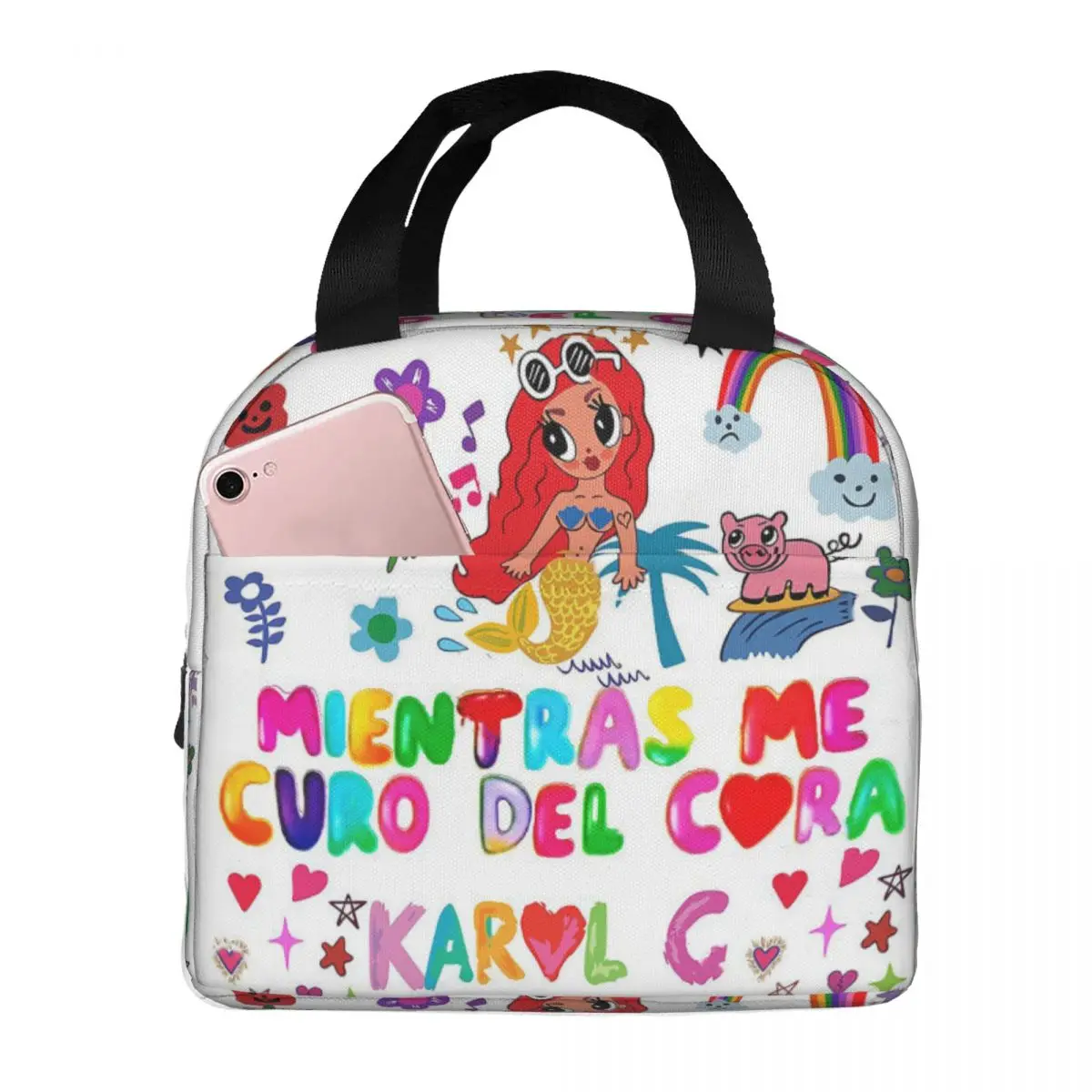 

Karol G Manana Sera Bonito Lunch Bags Insulated Bento Box Waterproof Lunch Tote Leakproof Thermal Bag for Woman Kids School