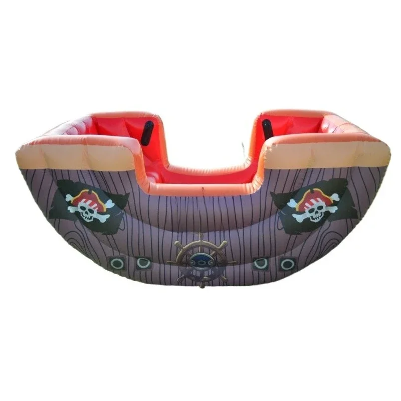 The most popular inflatable pirate ship, available for 4 to 6 players