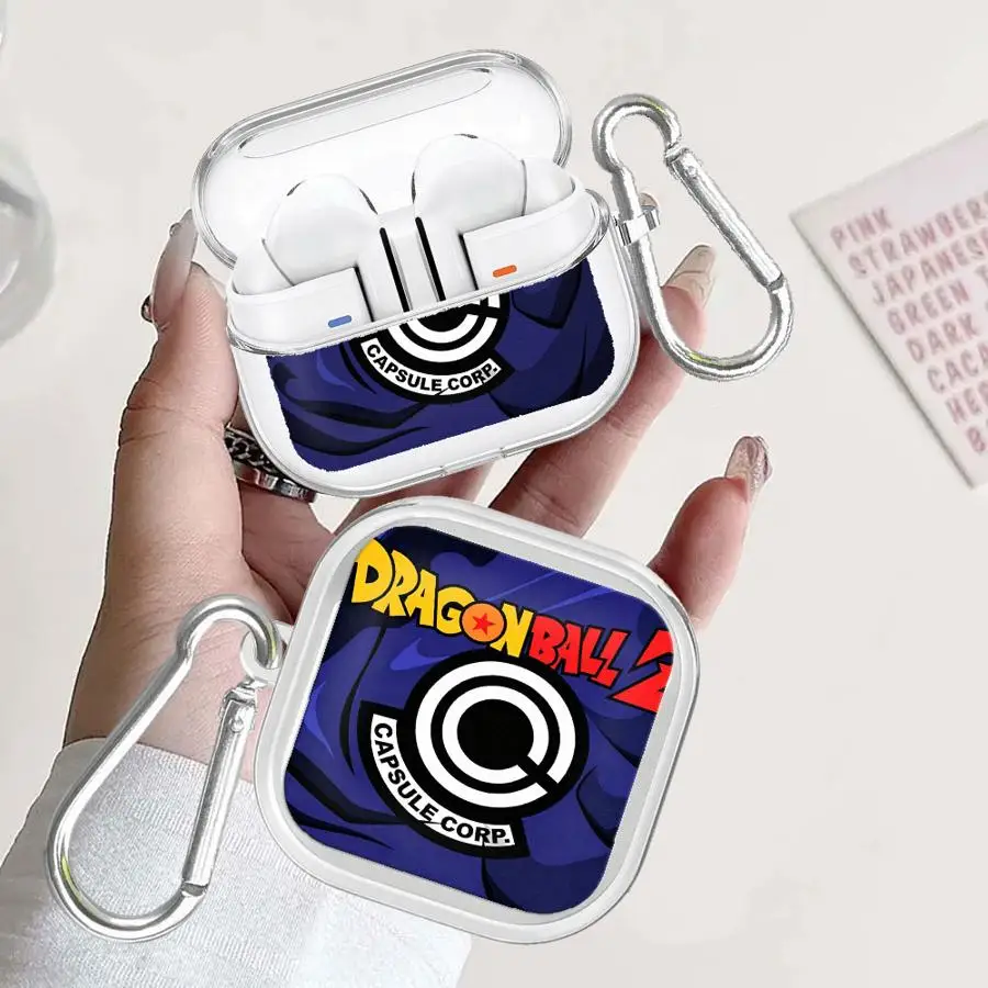 Case For Samsung Galaxy Buds 2Pro 4 Pro 2 Live 4Pro 3Pro 3 FE Clear Earphone Cases Cover With Hook D-ragonS B-allS