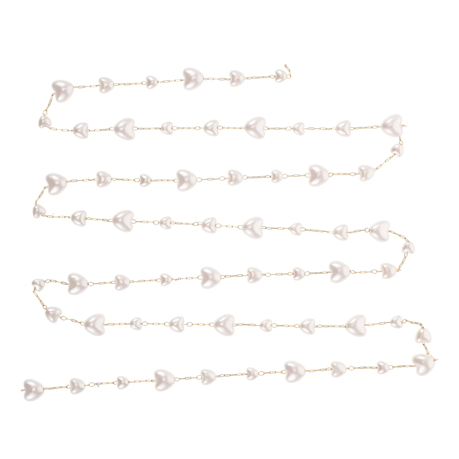 

1 Meter Stainless Steel Faux Pearl Chain Stylish Beaded Link Chain for Jewelry Making DIY Necklaces Earrings Clothes Bags Crafts