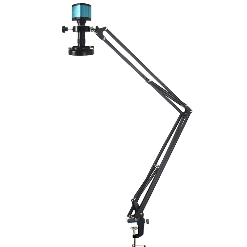 Imagem -02 - Câmera de Microscópio Digital de Vídeo Industrial Suporte Cantilever para Reparação de Solda 48mp 4k 1080p Hdmi Usb 130x Zoom c Mount Lens