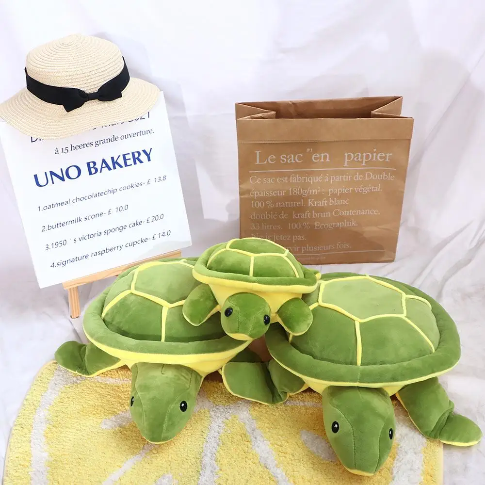 Tortue de mer en peluche, oreiller doux, décoration d'intérieur