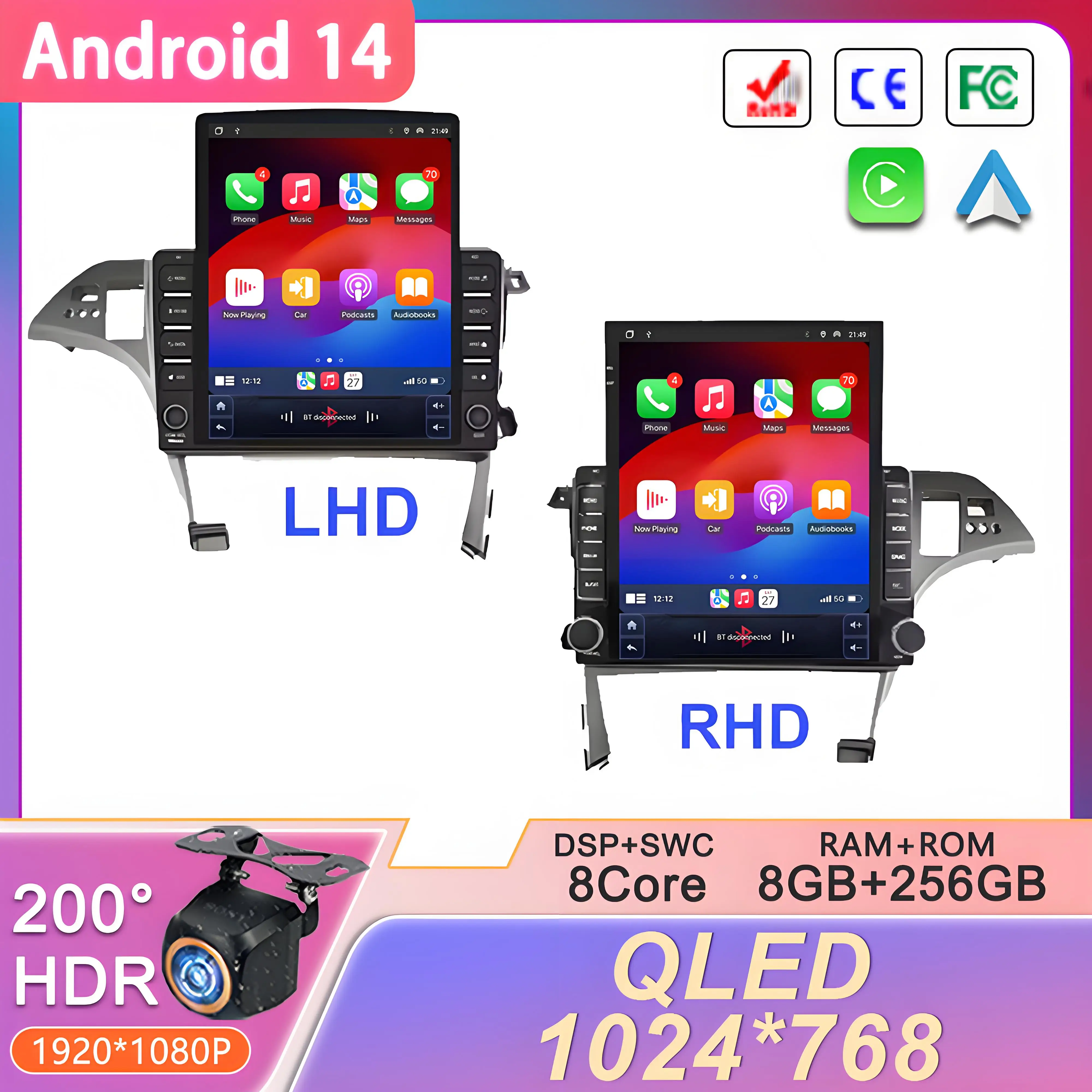 

9.7 inch Android 14 For Toyota Prius 3 XW30 2009 - 2015 Car Radio Multimedia Video Player Navigation Monitor Screen Head android