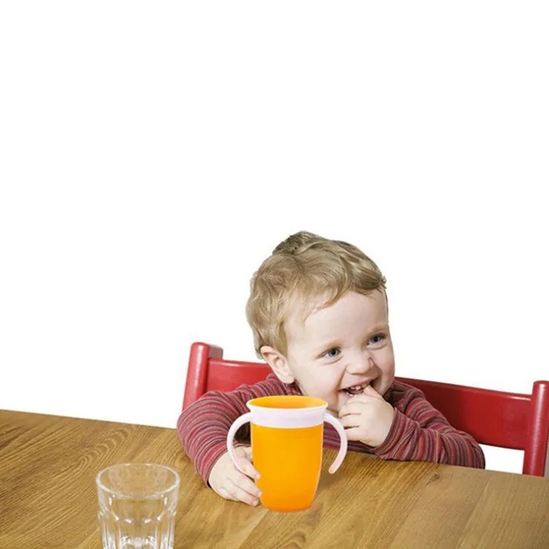 360 Degree Rotating Baby Drinking Cup Baby Anti-Choke Cup Drinking Cup with Handle