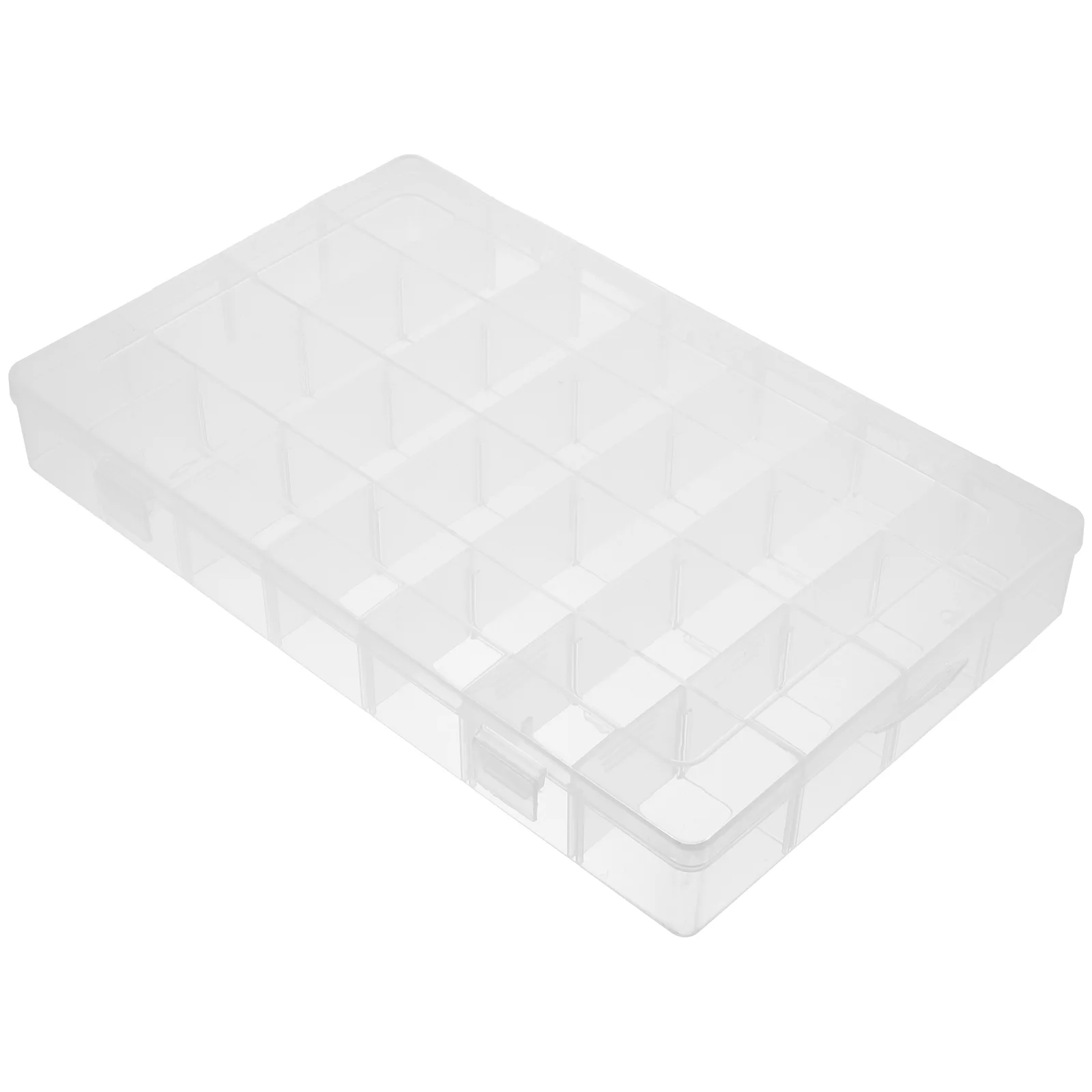 

28-Grid Plastic Adjustable Jewelry Organizer Box Storage Container Case with Removable Dividers Clear plastic storage box