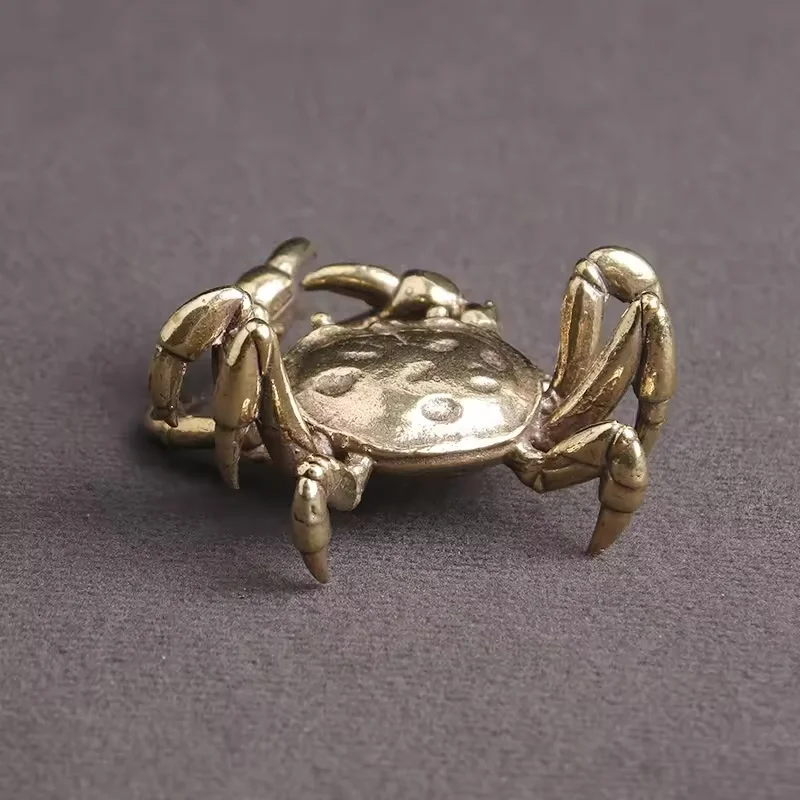

Retro Brass Crab Ornament Wealth Symbol Home Office Desktop Decor