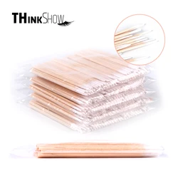 100/200/500pcs Disposable Wood Cotton Swab Medical Ear Clean Stick Lint Free Micro Brushes Wood Sticks Cosmetic Cotton Buds Tip