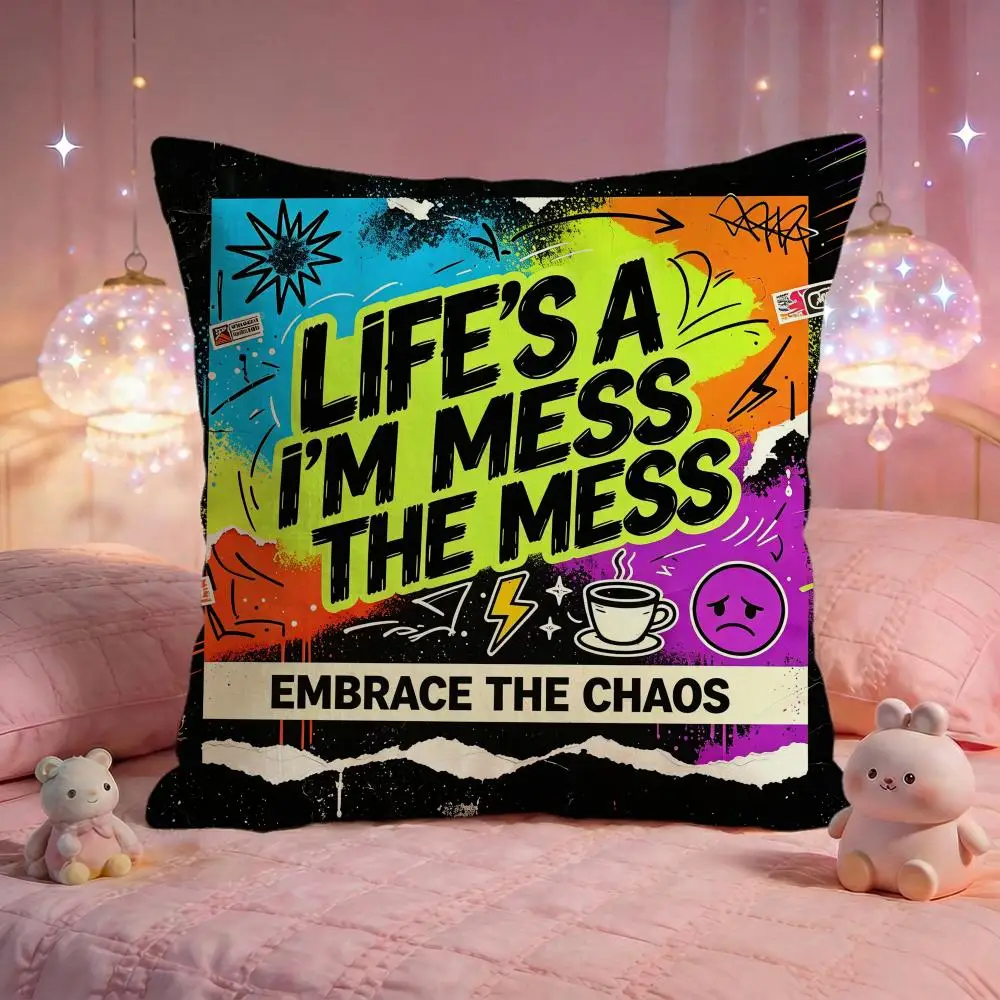 Ultimate Savage Street Slogans Cushion Cover Premium Comfort Reversible Pillow Cove -Two in One Design for Any Room & Car