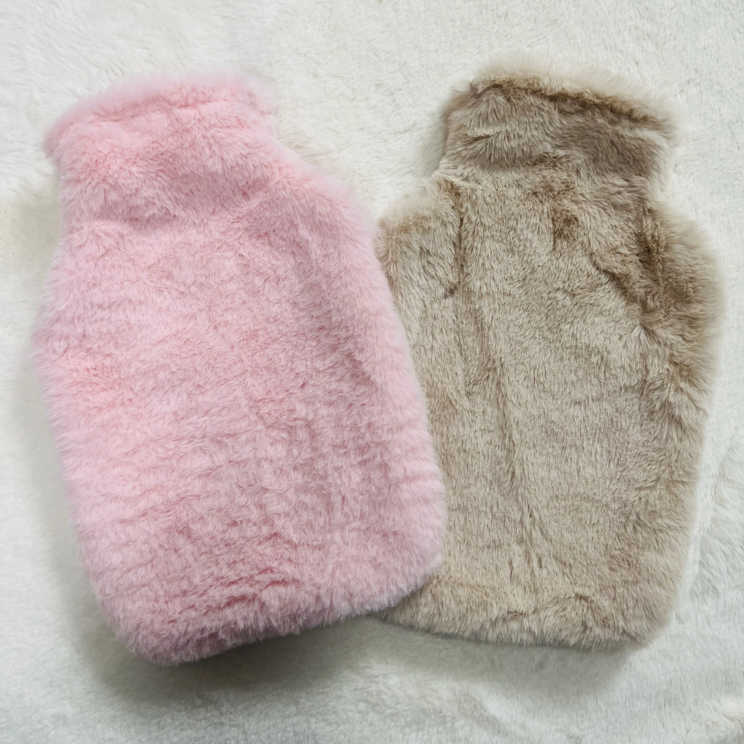 1000ML Hot Water Bag Plush Letter Embroidery Casual Classic Ins Hand Feet Warm Period Warm Grey Pink Removable Hot Water Bottle