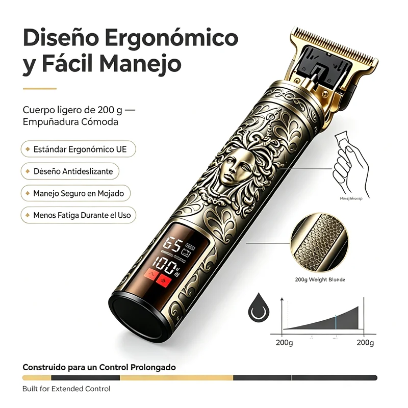 Nuevo en Máquina para cortar cabello T9, cortadora para hombres, barbería, cortadora para hombres, cortacésped, Afeitadora eléctrica para hombres, cortadora de barba y corte de pelo