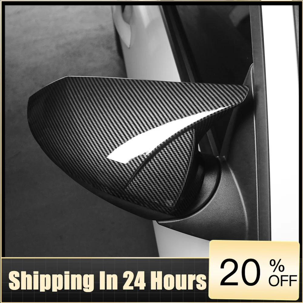 UOSO Carbon Fiber Rearview Mirror Cover Reverse Mirror Shell Cap Housing Trim For Hyundai Elantra /Elantra N 2024 2025 Accessori