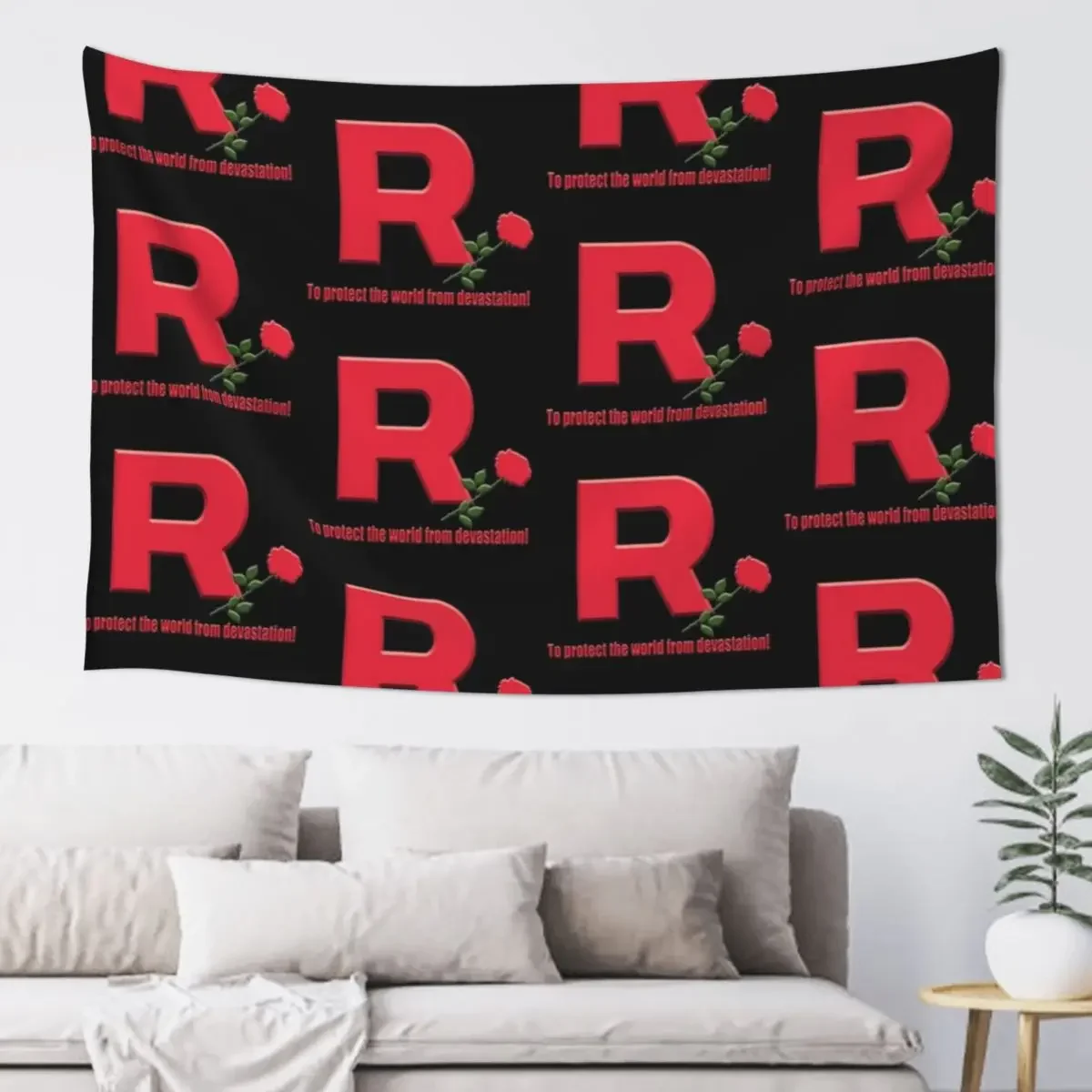 

Team Rocket Logo Tapestry Wall Hanging Decor Decorative Wall Kawaii Room Decor Tapestry
